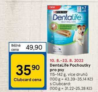 Tesco Dentalife pochoutky pro psy 115-142 g nabídka