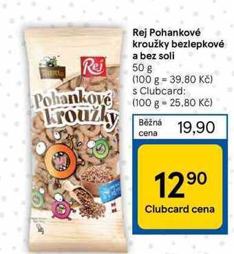 Tesco Rej pohankové kroužky bezlepkové a bez soli 50 g nabídka