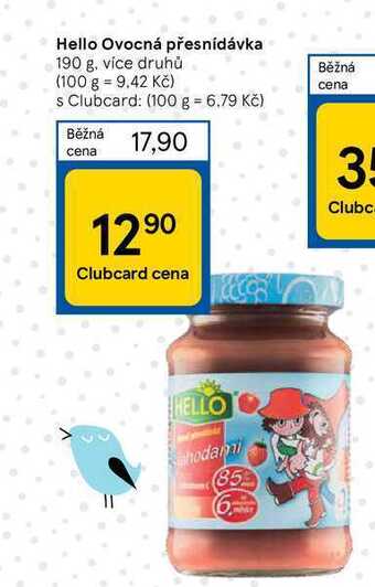 Tesco Hello ovocná přesnídávka 190 g nabídka