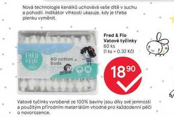 Tesco Fred & flo vatové tyčinky 60 ks nabídka