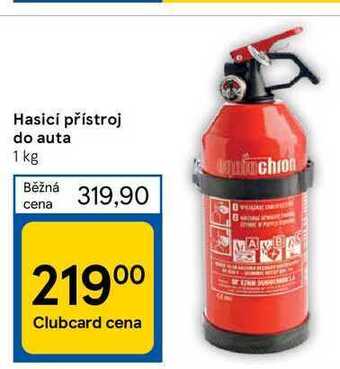 Tesco Hasicí přístroj do auta 1 kg nabídka