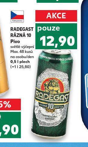 Kaufland Pivo radegast rázná 10 nabídka