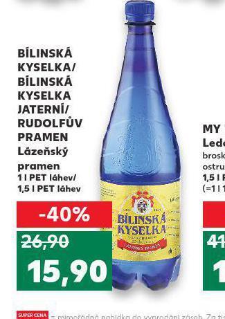 Kaufland Bílinská kyselka nabídka