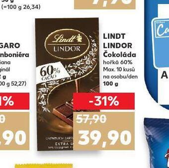 Kaufland Lindt lindor čokoláda nabídka