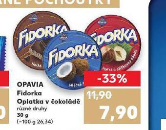 Kaufland Opavia fidorka oplatka v čokoládě nabídka