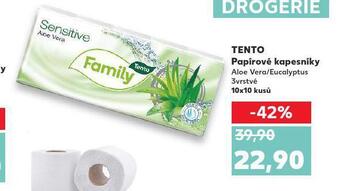 Kaufland Tento papírové kapesníky nabídka