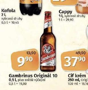 Coop Pivo gambrinus originál 10 nabídka