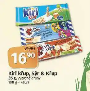 Coop Kiri křup, sýr & křup nabídka