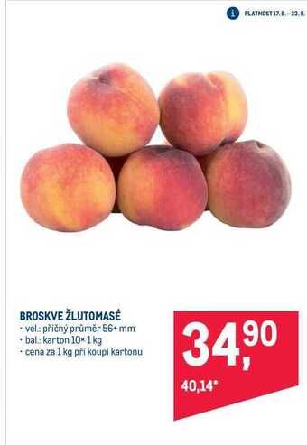 Makro Broskve žlutomasé 1 kg nabídka