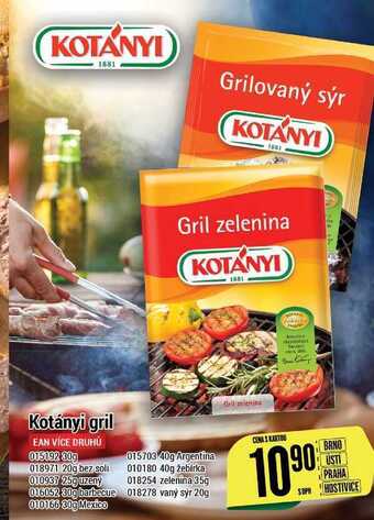 Tamda Foods Kotányi gril nabídka