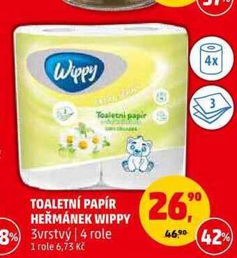 Penny Market Toaletní papír heřmánek wippy, 4 role nabídka