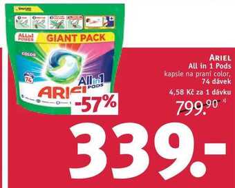 Rossmann Ariel all in 1 pods, 74 dávek nabídka