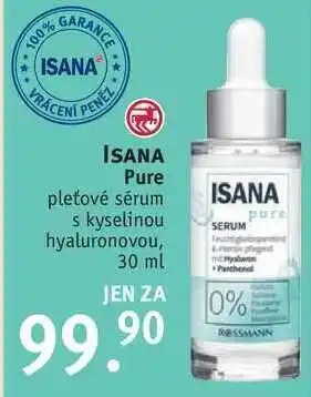 Rossmann Isana pure pleťové sérum, 30 ml nabídka