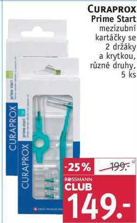 Rossmann Curaprox prime start mezizubní kartáčky, 5 ks nabídka