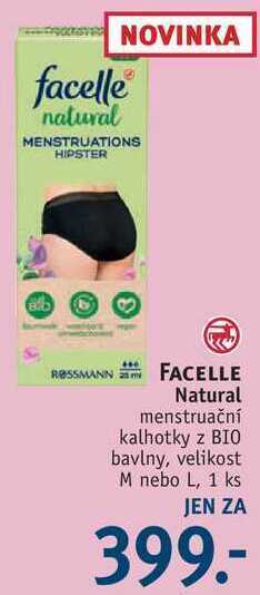 Rossmann Facelle natural menstruační kalhotky nabídka