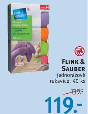 Rossmann Flink & sauber jednorázové rukavice, 40 ks nabídka