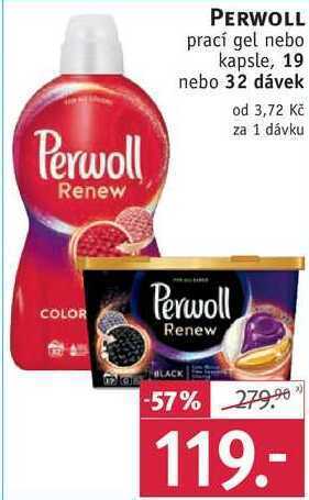 Rossmann Perwoll prací gel nebo kapsle, 19 nebo 32 dávek nabídka