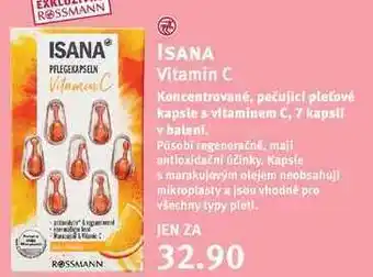 Rossmann Isana vitamin c koncentrované, pečující pleťové kapsle nabídka