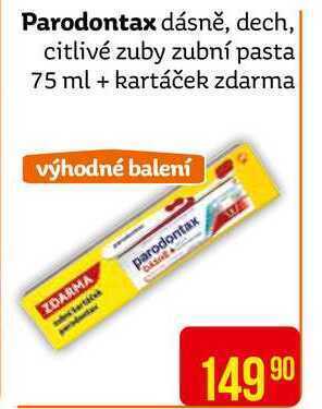 Teta Parodontax dásně, dech, citlivé zuby zubní pasta 75 ml + kartáček zdarma nabídka