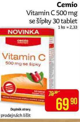 Teta Cemio vitamin c 500 mg se šípky 30 tablet nabídka