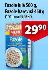 CBA Fazole bílé 500 g, barevné 450 g nabídka