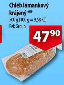 CBA Chléb lámankový krájený, 500 g nabídka