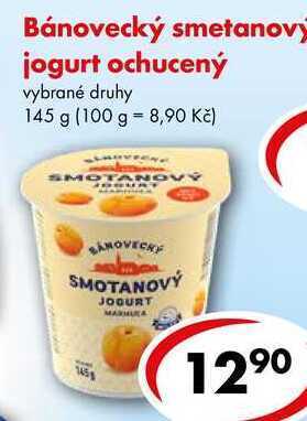 CBA Bánovecký smetanový jogurt ochucený, 145 g nabídka