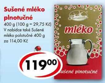 CBA Sušené mléko plnotučné, 400 g nabídka