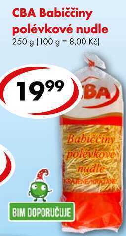 Cba babiččiny polévkové nudle, 250 g