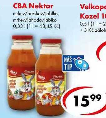 CBA Cba nektar, 0,33 l nabídka