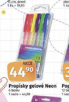 Propisky gelové neon