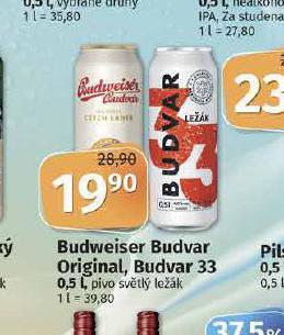 Coop Pivo budvar 33 nabídka