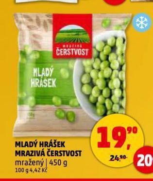 Penny Market Mladý hrášek mrazivá čerstvost nabídka