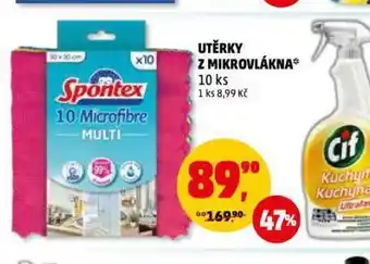 Penny Market Spontex utěrky z mikrovlákna nabídka