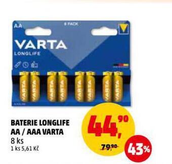 Penny Market Varta baterie longlife nabídka