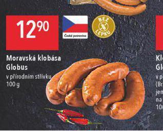 Globus Moravská klobása nabídka