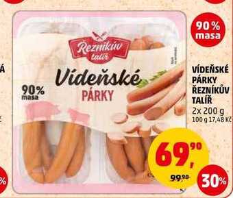 Penny Market Vídeňské párky řezníkův talíř, 2x 200 g nabídka