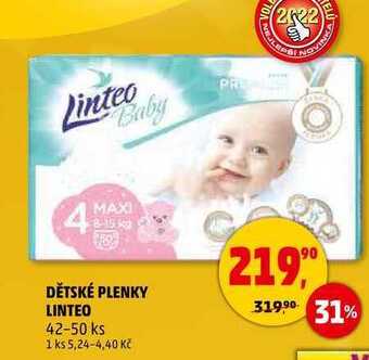 Penny Market Dětské plenky linteo, 42-50 ks nabídka