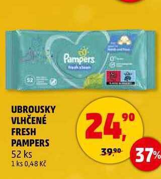 Penny Market Ubrousky vlhčené fresh pampers, 52 ks nabídka