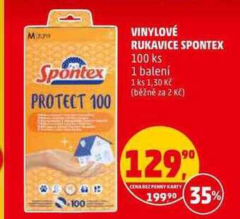 Penny Market Vinylové rukavice spontex, 100 ks nabídka