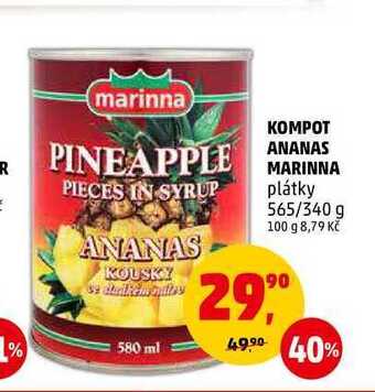 Penny Market Kompot ananas marinna, 565 g nabídka