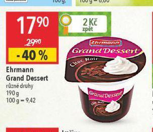 Globus Ehrmann grand dessert nabídka