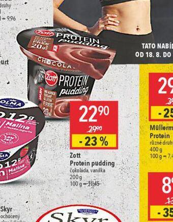 Globus Zott protein pudding nabídka