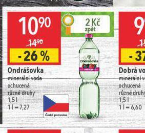 Globus Ondrášovka ochucená nabídka