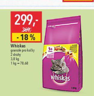 Globus Whiskas granule pro kočky nabídka
