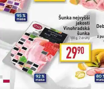 Billa Vinohradksá šunka nabídka