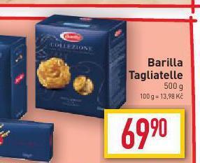 Billa Barilla tagliatelle nabídka