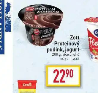 Billa Zott proteinový puding, jogurt nabídka