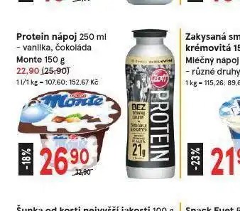 Žabka Protein nápoj nabídka