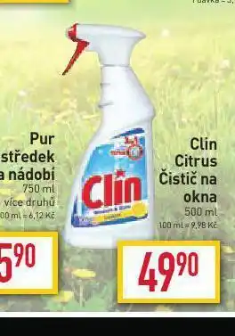 Billa Clin citrus čistič na okna nabídka